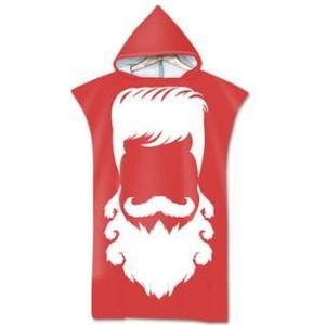 Kerstcadeau Hooded Strand Badhanddoek Voor Volwassenen Microfiber Gewaad Poncho Voor Zwemmen Bad Handdoeken