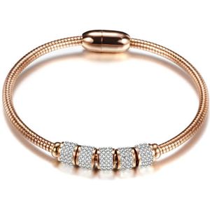 Rvs Magneet Armbanden Voor Vrouwen Rose Goud Zirkoon Vrouw Armband En Armbanden Vrouwelijke Vrouwen Accessoires Sieraden