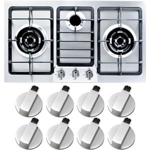 Behogar 4 Stuks Universele Metalen Draaischakelaar Controle Knoppen Vervangende Accessoires voor Keuken Fornuis Gasfornuis Oven Kookplaat