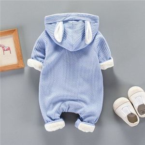 Pasgeboren Baby Romper Overalls Winter Dier Peuter Plus Fluwelen Warme Bovenkleding Jas Voor Jongens Meisjes 0-1 Jaar bodysuit