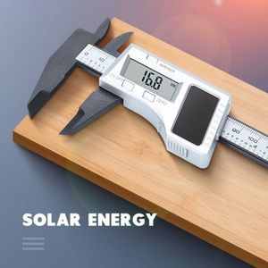 New1PC Zonne-energie Digitale Remklauwen 0-150Mm Rvs Grote Lcd Schuifmaat Elektronische Micrometer Meet Gereedschap