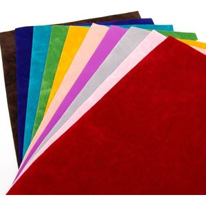 10 stks/set 20*34cm Fluwelen Synthetisch Leer Stof, DIY Handgemaakte Materialen voor Handtas Schoenen, 1Yc6206