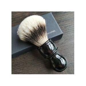 Dscosmetic haak dassenhaar gel tip 3 knopen scheerkwast black resin handvat