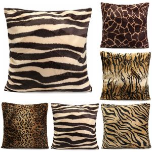 Animal Print Kussensloop Luipaard Zebra Sofa Auto Kussenhoes Bed Decor Bad Kussens Voor Thuis Slaapkamer Kamer Kantoor Koffie winkel