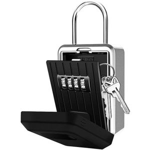 Portable Security Key Kluis Aluminiumlegering Sleutel Opbergdoos Outdoor Sluizen Weerbestendig 4 Cijfercombinatie Key Lock Box