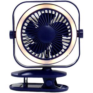 Draagbare Mini Ventilator Rotary Usb Desktop Ventilator Met Led Nachtlampje Home Office Desktop Tafel Ventilator Voor Thuis Luchtkoeling fan Clip Op Fan