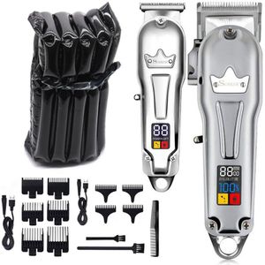Full Metal Combo Kit Tondeuse Professionele Oplaadbare Baard Haar Trimmer Krachtige Elektrische Haar Snijmachine Lithium