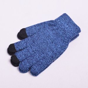 Winter Handschoenen Voor Mannen Dikke Gebreide Volledige Vinger Touch Screen Handschoenen Vrouwen Wanten Wol Werk Handschoenen
