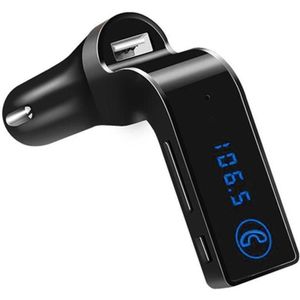 G7 Auto Geheugen Handsfree Lcd Display 4-In-1 Bluetooth Fm-zender Aux Modulator Carkit MP3 Speler 2.1A Punt Rook Gat