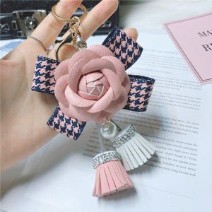 Caker Vrouwen Pu Leer + Wol Plaid Kwastje Parel Kralen Bloem Tassen Accessoire