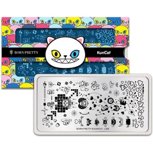 Kuncat Ondertekend Gezamenlijk Nail Stempelen Platen Mooie-Kat Star Trek Patroon Rvs Nail Art Template