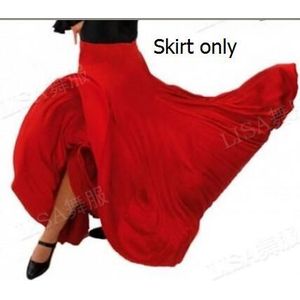 Professionele Lange Flamenco Rokken Vrouwen Dames Rood Zwart Flamenco Dans Kostuum Spaanse Flamenco Jurk