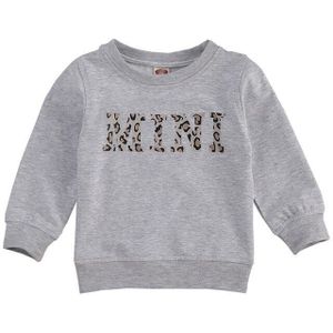 Baby Jongens Meisjes Mode Brief Gedrukt Met Lange Mouwen Ronde Hals Sweater 6M-3Y Pasgeboren Peuter Lente Herfst Casual Katoenen Tops