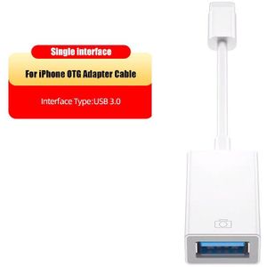 Ihuigol Otg Usb Voor Iphone Adapter Naar Usb 3.0 Converter Muis Toetsenbord U Disk Camera Cardreader Data Converter Voor Iphone 11 Pro
