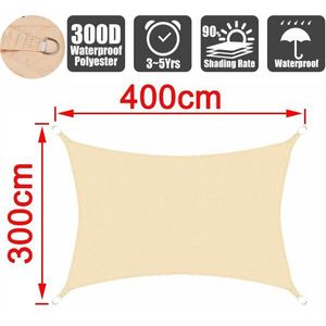 300D Waterdicht Polyester Vierkante Rechthoek Zonnezeil Tuin Terras Luifel Zwemmen Zonnescherm Camping Wandelen Yard Zeil Luifel