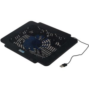 CoolCold USB Super Ultra Dunne Fan Laptop Cooling Pad Notebook Radiator-zwart