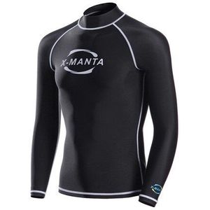 Goedkope Lange Mouwen Brief Print Rash Guard Badmode Mannen Rashguard Duiken Surf Shirt Man Zon-Beschermende Kleding S-3XL