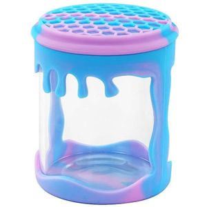 5Pcs 100Ml Honeybee Jar Opslag Fles Pot Met Non-stick Siliconen Cover Wax Thee Kruid Containers Opslag potten Voor Snoep