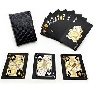 Texas Holdem 100% Waterdichte Plastic Speelkaart Game Black Poker Kaarten Dull Poolse Poker Star Board Game Blackjack Team Games