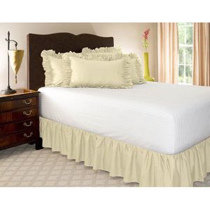 Hotel Bed Rok Wrap Rond Elastische Bed Shirts Zonder Bed Oppervlak Twin/Full/Queen/King Size 38cm Hoogte Voor Thuis Slaapkamer Decor