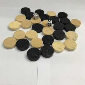 Natuurlijke Houten Schaken Dammen & Checkers & Backgammon Schaken Stuk voor Kids Board Game Learning Camping