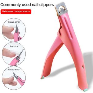 U-vorm Nail Trimmer Cutter Acryl Uv Gel Franse False Nail Tips Vinger Manicure Cutter Clipper Schaar Tool TSLM1