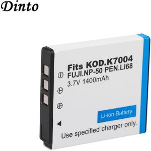 Dinto 1 Pc 1400 Mah 3.7V FNP-50 FNP50 NP-50 NP50 Batterij Voor Fujifilm Voor Pentax D-Li68 Voor Kodak KLIC-7004 KLIC-7004 K7004