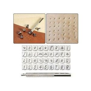 36X5Mm Staal Alfabet Nummer Lederen Stempel Punch Set Diy Craft Stempelen W/Doos