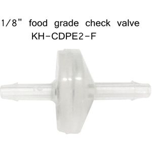 Food Grade Klep Pp Plastic Terugslagklep Terugslagklep 1/8 ""Tot 3/8"" KH-CDPE-F Serie Dgozone