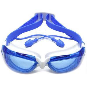 Kinderen Anti-Fog Zwembril Met Siamese Ear Plug Silicon Anti-Sijpelt Zwemmen Bril Kids UV400 Zwemmen Zonnebril