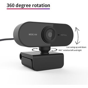 Hd 1080P Webcam Mini Computer Pc Web Camera Met Microfoon Draaibare Camera 'S Voor Live-uitzending Video Bellen Conferentie Werk