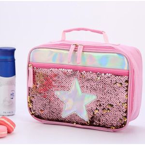 Sequin Isolatie Pakket Kinderen Draagbare Lunch Tas Sequin Maaltijd Pakket Aluminiumfolie Isolatie Pakket Lunch Tas