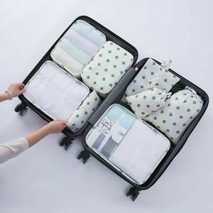 8 PCS Reizen Bagage Organizer Set Rugzak Opslag Zakjes Koffer Verpakking Zakken