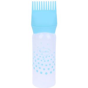 Plastic Haarverf Shampoo Fles Applicator Met Afgestudeerd Borstel Doseren Kit Salon Haarkleuring Verven Styling Tools