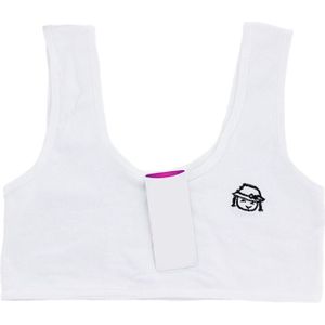 Tiener Puberteit Meisjes Brede Bandjes Tank Crop Top Cartoon Borduren Katoen Beha Non Gewatteerde Draadloze Ondergoed Vest 6-16T