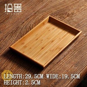 Rechthoekige Bamboe Thee Trays Tafel Plaat Chinese Thee Kung Fu Voedsel Dessert Dienblad Cup Plaat Keuken Opslag Accessoires