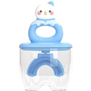 1 Set U-Vormige Tandenborstel Peuter Tandenborstel Cartoon Sneeuwpop Tandenborstel Voor Kinderen