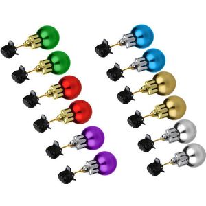 12Pcs Kerst Baard Decoratie Mengkogel Kerstman Baard Ornament Clip Gloeilamp Klokken Clip Partij Dragen