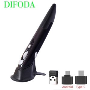 Wireless Mouse Optical Pen Air Mouse Voor Laptops Desktops Tablet Pc 2.4G Office Pen Muis Difoda Batterij Aangedreven 2.4ghz Usb #567