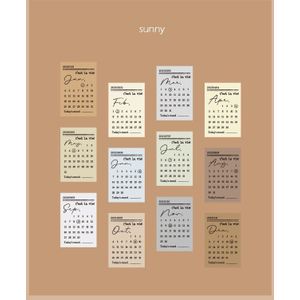 377 Lakens Kawaii Leuke Mini Kinderen Dag Kalender Schema Creatieve Bureau Tafel Data Herinnering Tijdschema Planner Sl2584