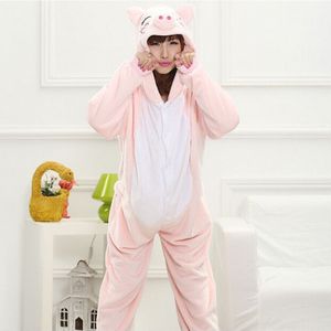 Dier Varken Kigurumi Onesie Volwassen Tieners Vrouwen Pijama Pyjama Funny Flanel Warme Zachte Roze Onepiece Night Thuis Jumpsuit