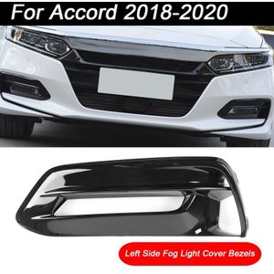 Voor Honda Accord Gloss Black Voorbumper Drl Mistlamp Lamp Cover Bezels Assy