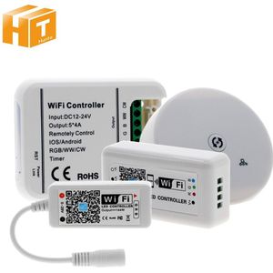 Rgb Rgbw RGB-WW-CW Wifi Led Controller DC12V 24V 16 Miljoen Kleuren Muziek En Timer Wifi Control Voor Rgb Rgbw led Strip.