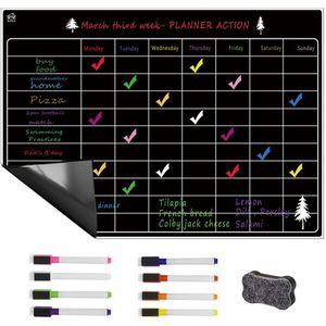 Magnetische Droge Wissen Kalender Boord Voor Koelkast A3 16.5 &#39;&#39;X 11.8&#39;&#39; Maandelijkse &amp; Wekelijkse Magnetische Whiteboard Planner Boord grote Organizer