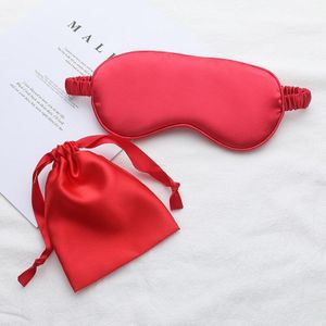 Geïmiteerd Zijde Slapen Eye Maskers Shading Patch Cover Blindfold Verstelbare Eyepatch Travel Relax Eye Care Tools Met Zak