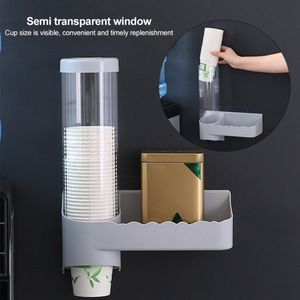 Anti Dust Water Koeler Met Opslag Houder Keuken Ziekenhuis Automatische Ruimtebesparend Abs Wandmontage Wegwerp Beker Dispenser