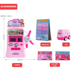 Baby Meisje Rollenspel Game Elektrische Gas Station Pretend Play Speelgoed Voor Kids Mini Benzine Station Vroege Educatief Speelgoed kinderen