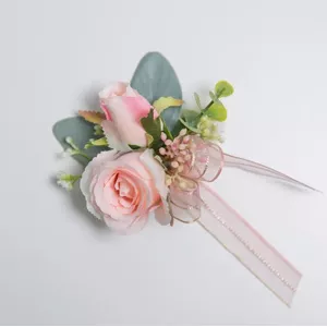 8 Stks Corsage, handgemaakte Rose Flower Lady Men Broche, voor Wedding