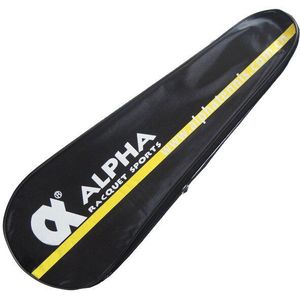 Alpha Bal Zak Badminton Racket Sport Bag 2 Stuks Racket Waterdichte Pu Lederen Schoudertas Zwart