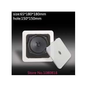 Wit kleur vierkante plafond luidspreker size 65*180*180mm achtergrond muziek speaker